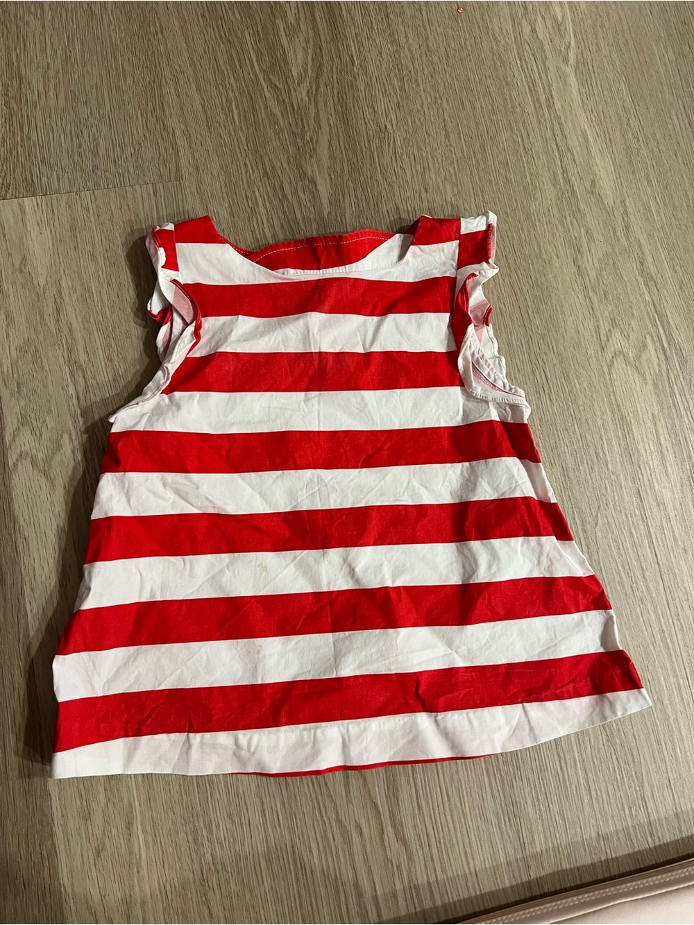 Jacadi Red & White Striped Girls' Tank Top size 6y